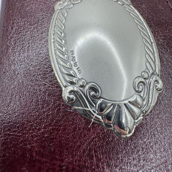 Vintage Italian Pressed Silver And Leather Small Decorative Address Book Unused - Picture 9 of 10